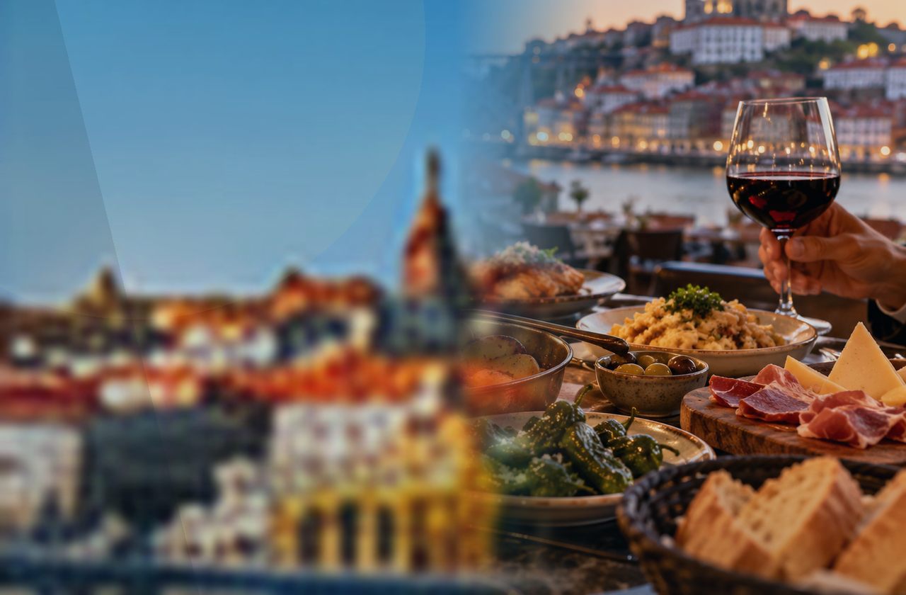 Illustrative concept for Porto Portuguese Tapas Tour in Porto — not an actual tour photograph
