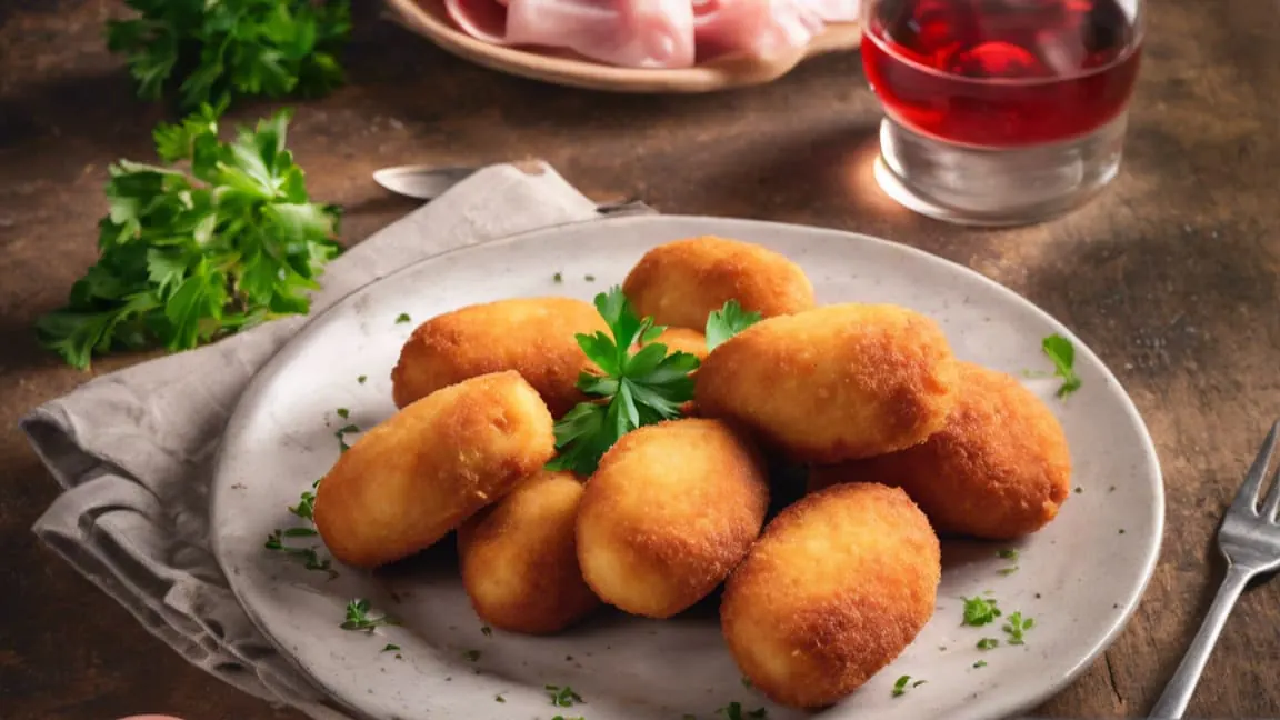Croquetas with crispy exterior and a creamy interior