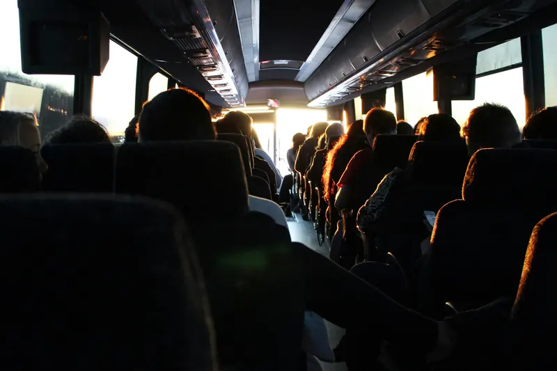 People sitting on a bus