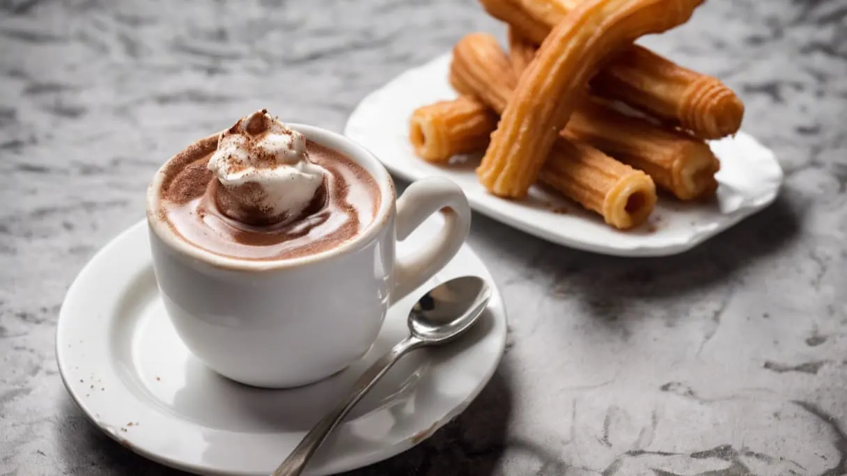 Hot chocolate with churros