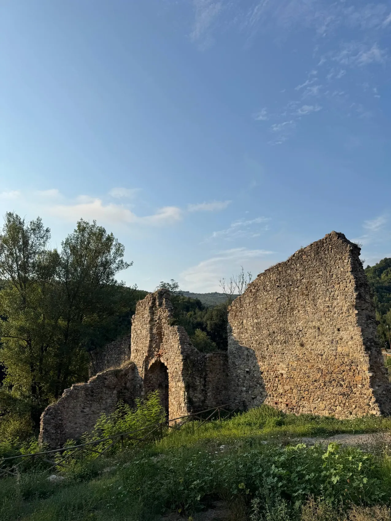 The 15th-century stone walls