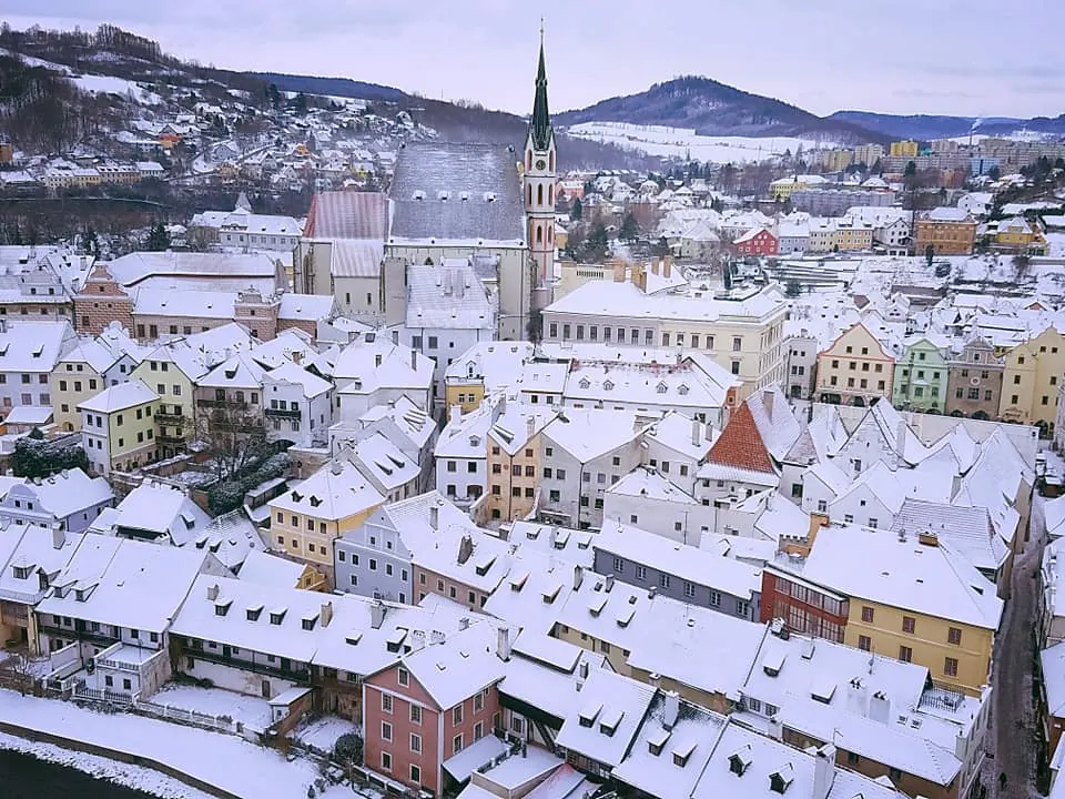 Český Krumlov turns dreamlike in winter