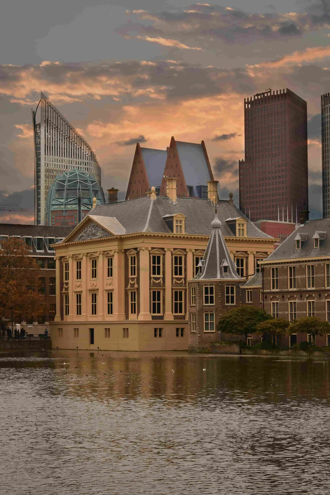 A building next to a river in the Netherlands