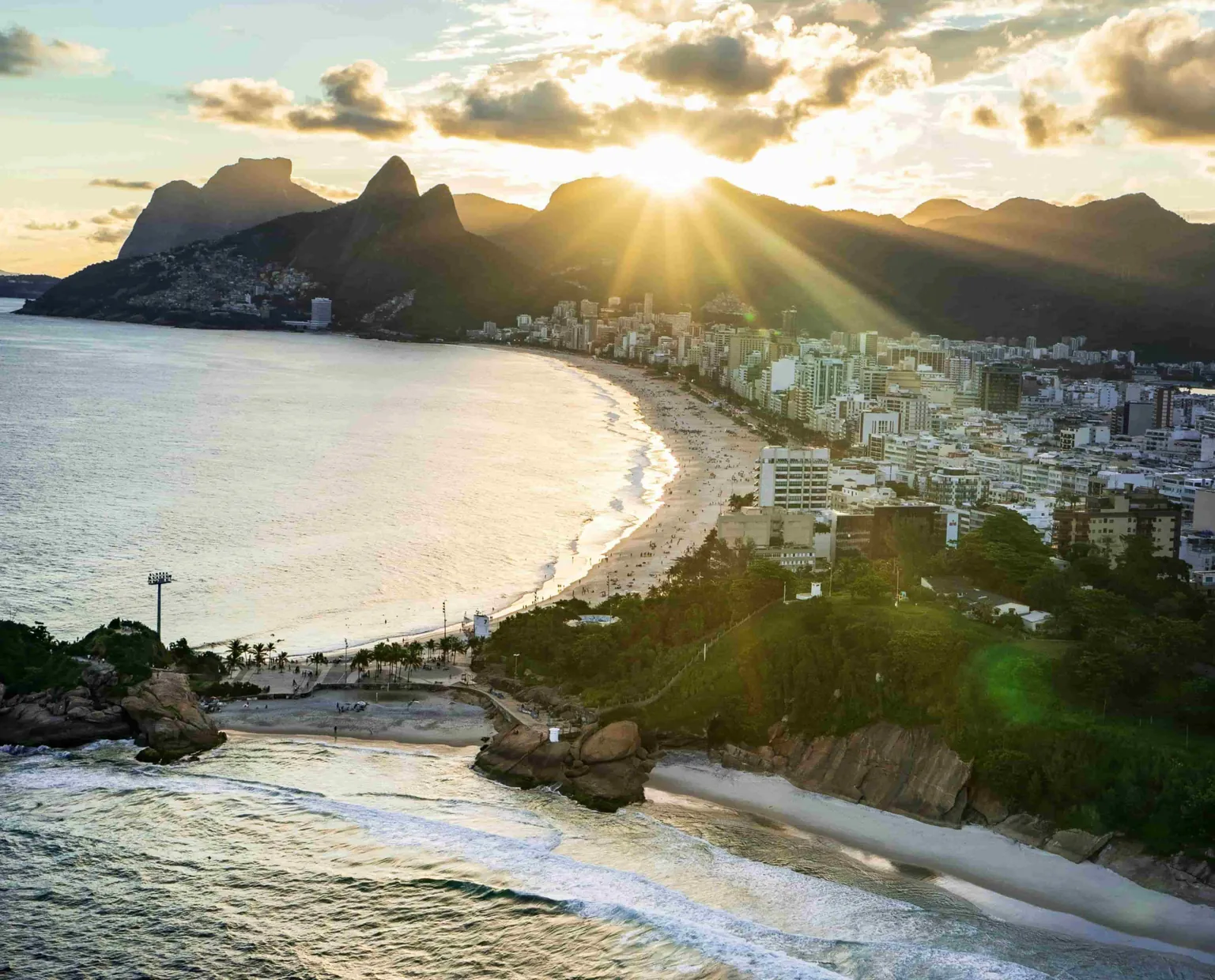 Ipanema beach view from the air