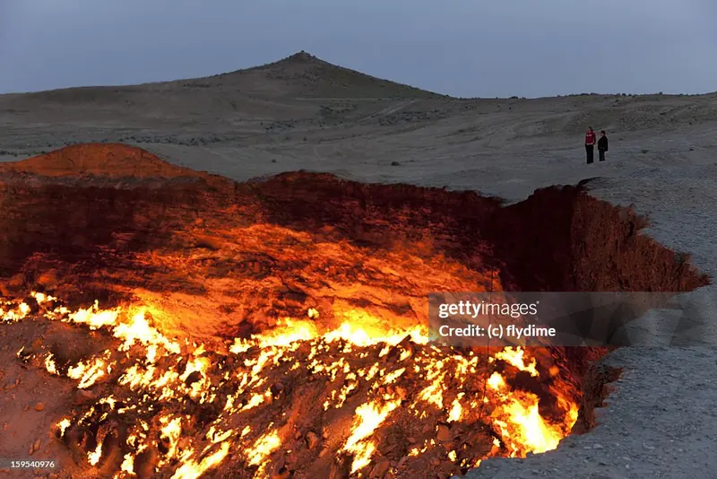 The Darvaza Gas Crater, or the “Door to Hell”
