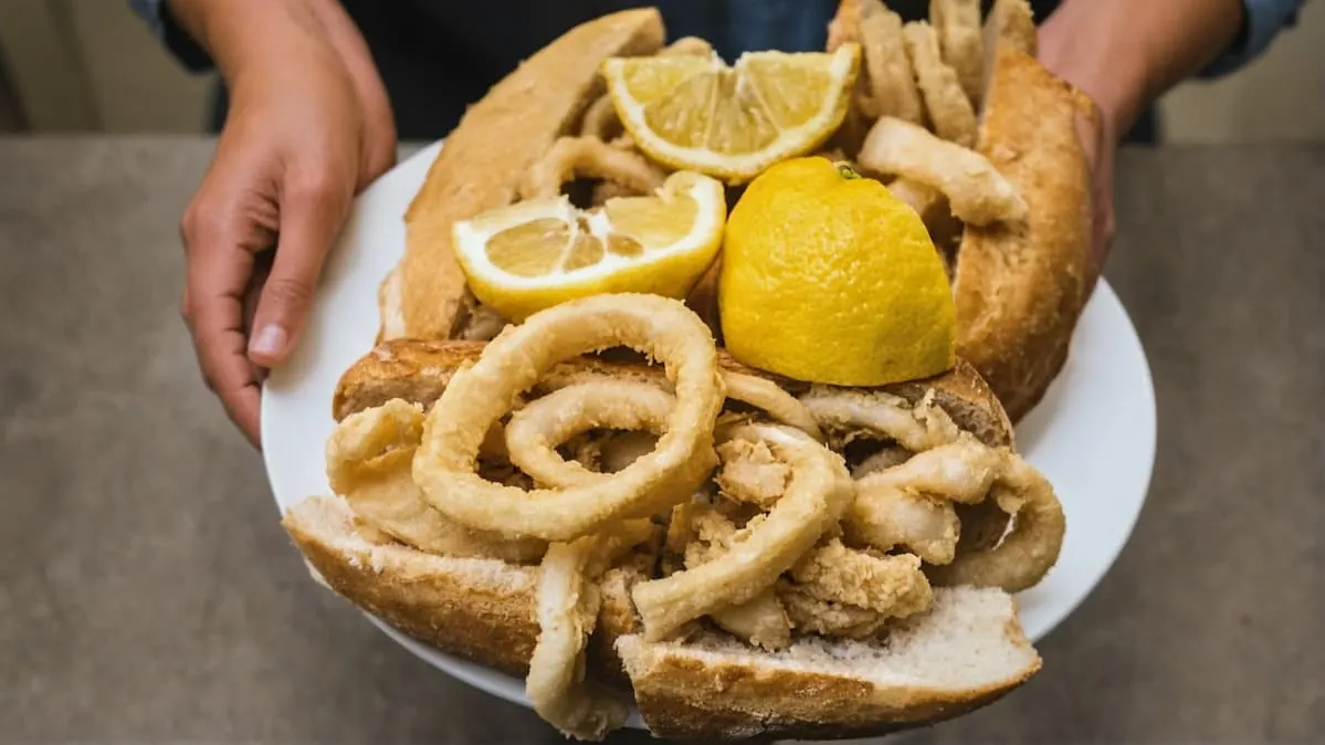 Bocadillo de Calamares To fully experience Madrid, you must try the city's renowned sandwich: the bocadillo de calamares, which consists of a fried squid filling.