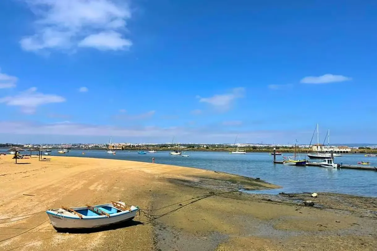 Boats resting near the Seixal waterfront.